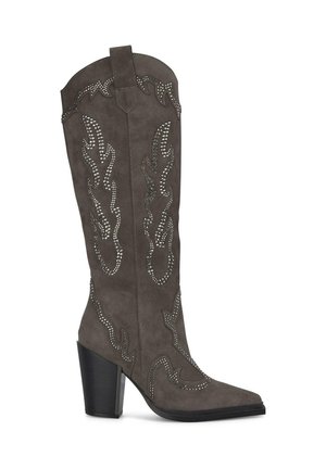 High heeled boots - gris