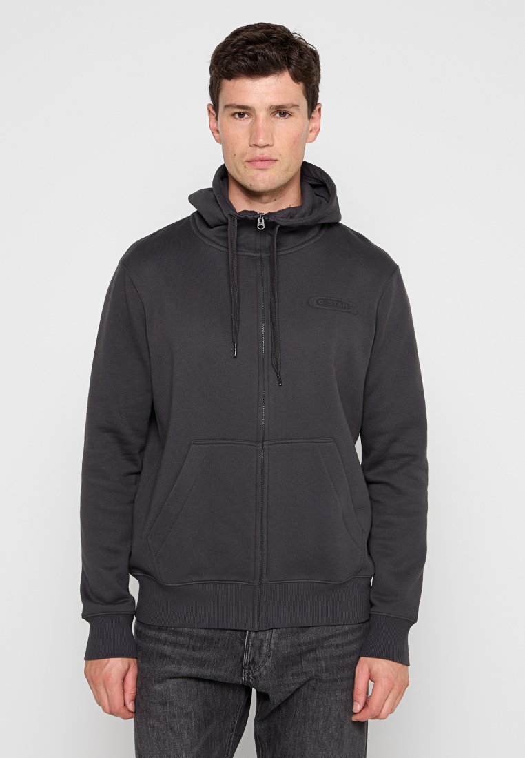 G-Star Sweater met rits donkergrijs