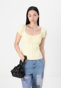 Hollister Co. SLIM PRETTY BUTTON THRU  - Blúz - double cream