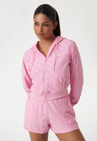 Guess HOODIE - Felpa con zip - rose
