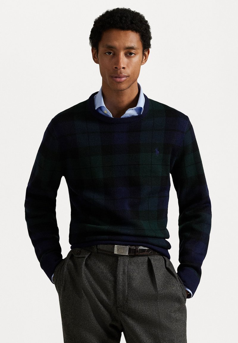 Polo Ralph Lauren PLAID WASHABLE WOOL JUMPER - Jersey de punto - blackwatch combo