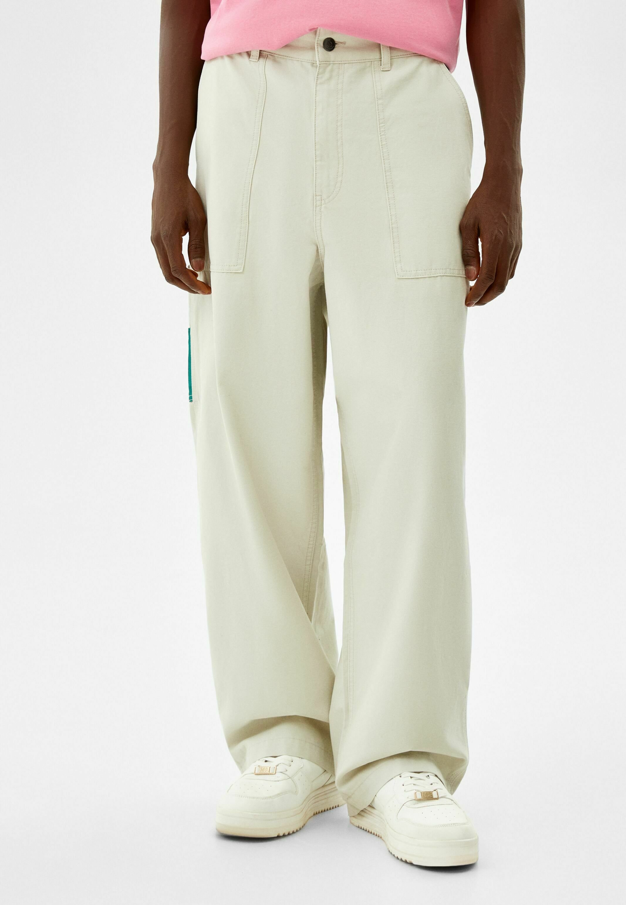 Bershka Pantaloni - stone/pietra - Zalando.it