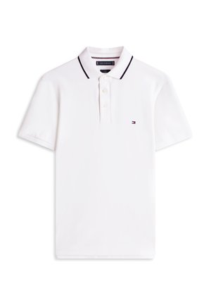 Tommy Hilfiger, SLIM FIT INTERLOCK KNIT TIPPED POLO SHIRT - Polo - white