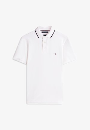 Tommy Hilfiger, SLIM FIT INTERLOCK KNIT TIPPED POLO SHIRT - Polo - white
