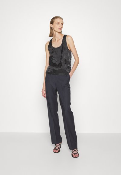 Filippa K CRINKLED TANK - Μπλούζα - black