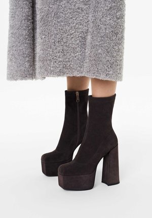 CASILDA - High heeled ankle boots - dark brown