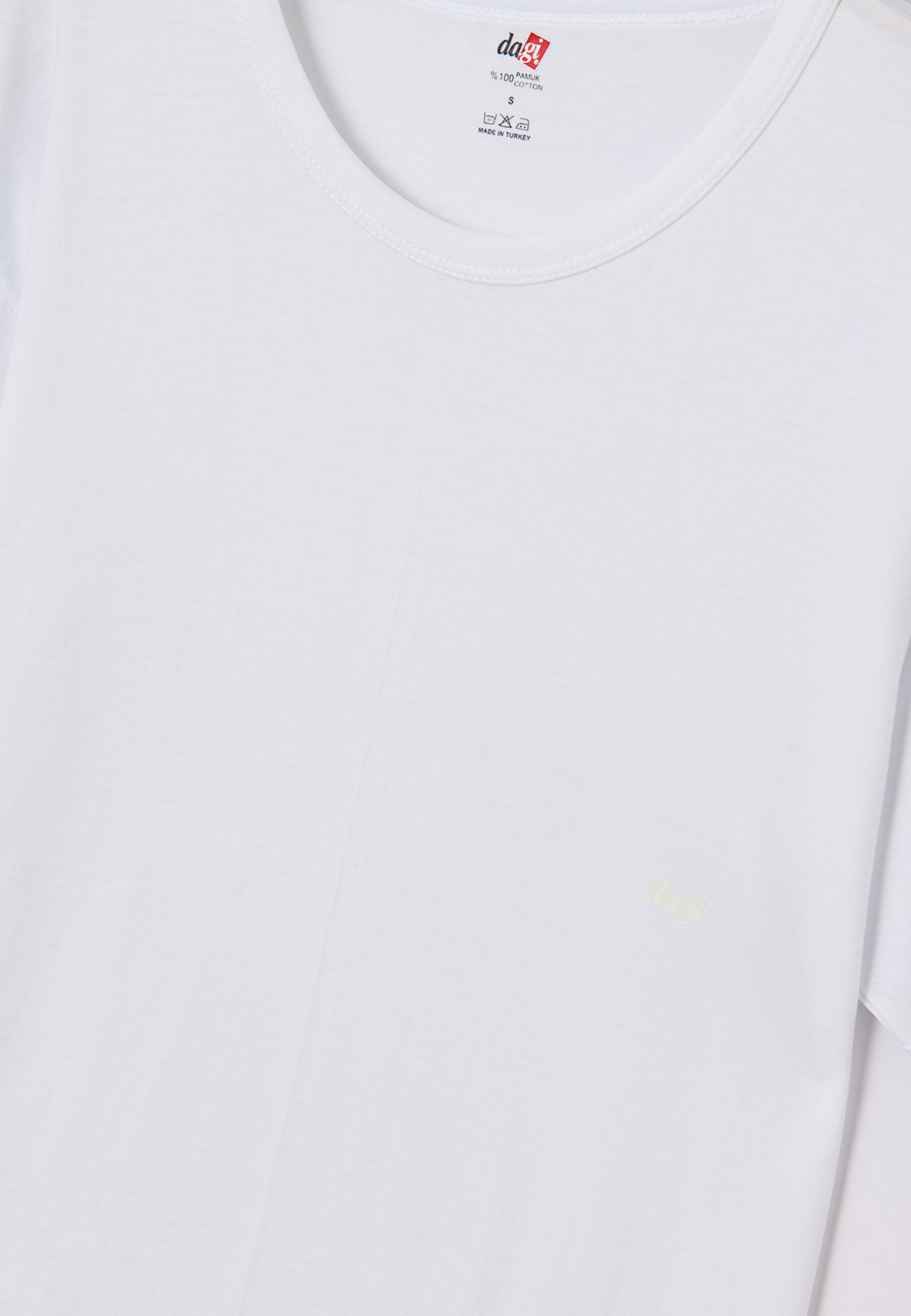Dagi Herren Basic Cotton Undershirt 2er-Pack – V-Ausschnitt, Kurzarm, Aus Weicher Baumwolle, Made In Turkey