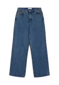 WIDE CON BORCHIE - Jeans baggy - blu denim medio