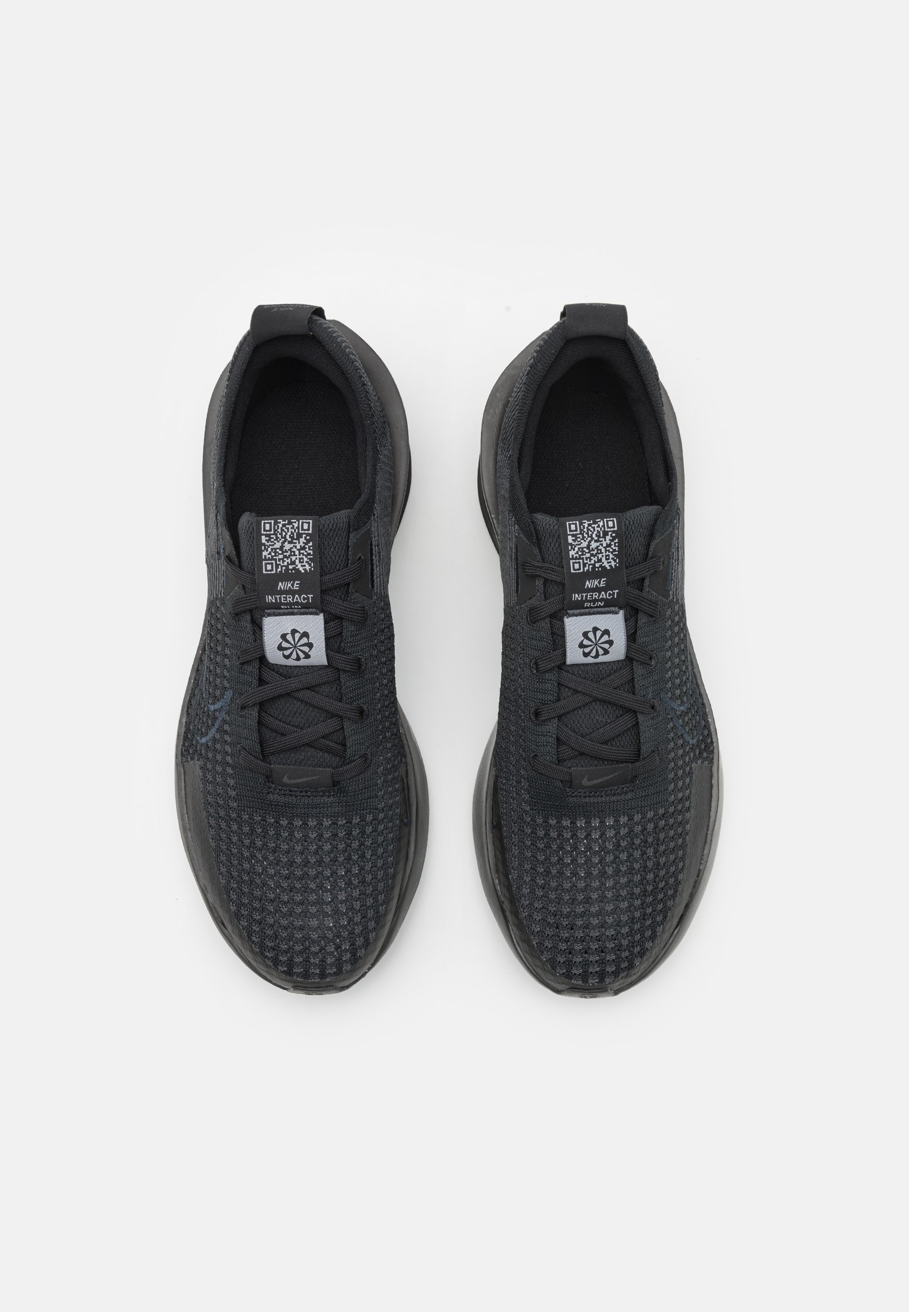 Nike Performance INTERACT RUN - Trail running shoes - black/anthracite/wolf  grey/black - Zalando.co.uk