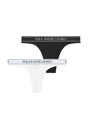 2-PACK ESSENTIALS - G-strenge - white black