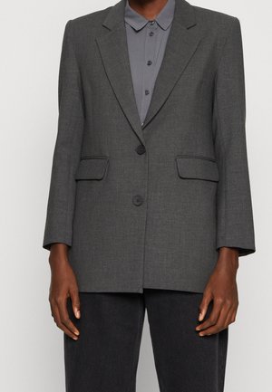 Halflange jas - mottled dark grey