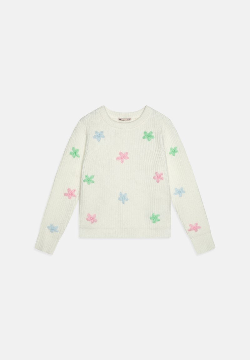 Kids ONLY - KOGVIRA LIFE FLOWER O-NECK - Jumper - cloud dancer/begonia pink/clear sky/spring bouquet, Enlarge