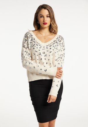 FAINA NASCITA - Jumper - wollweiss silber
