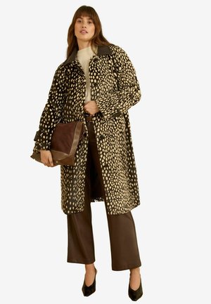 DALMATIAN PRINT WITH COLLAR  - Klasisks mētelis - chocolate brown