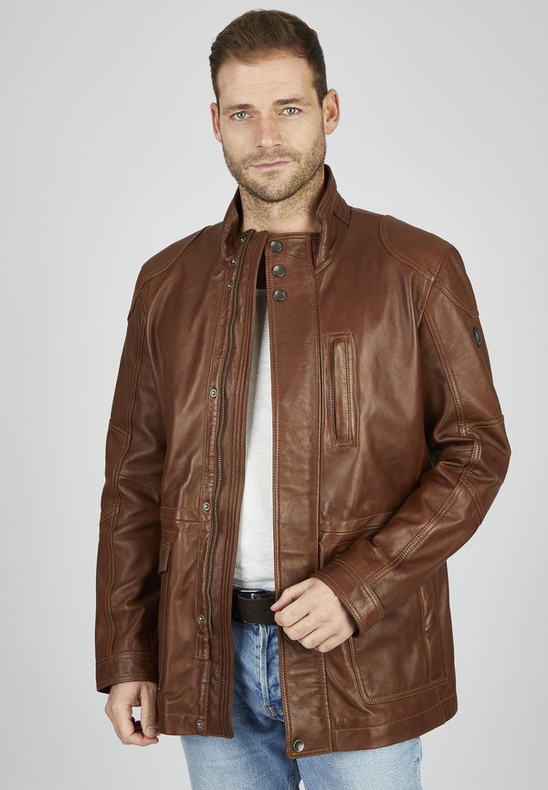 BUANDIAMO - Lederjacke - cognac
