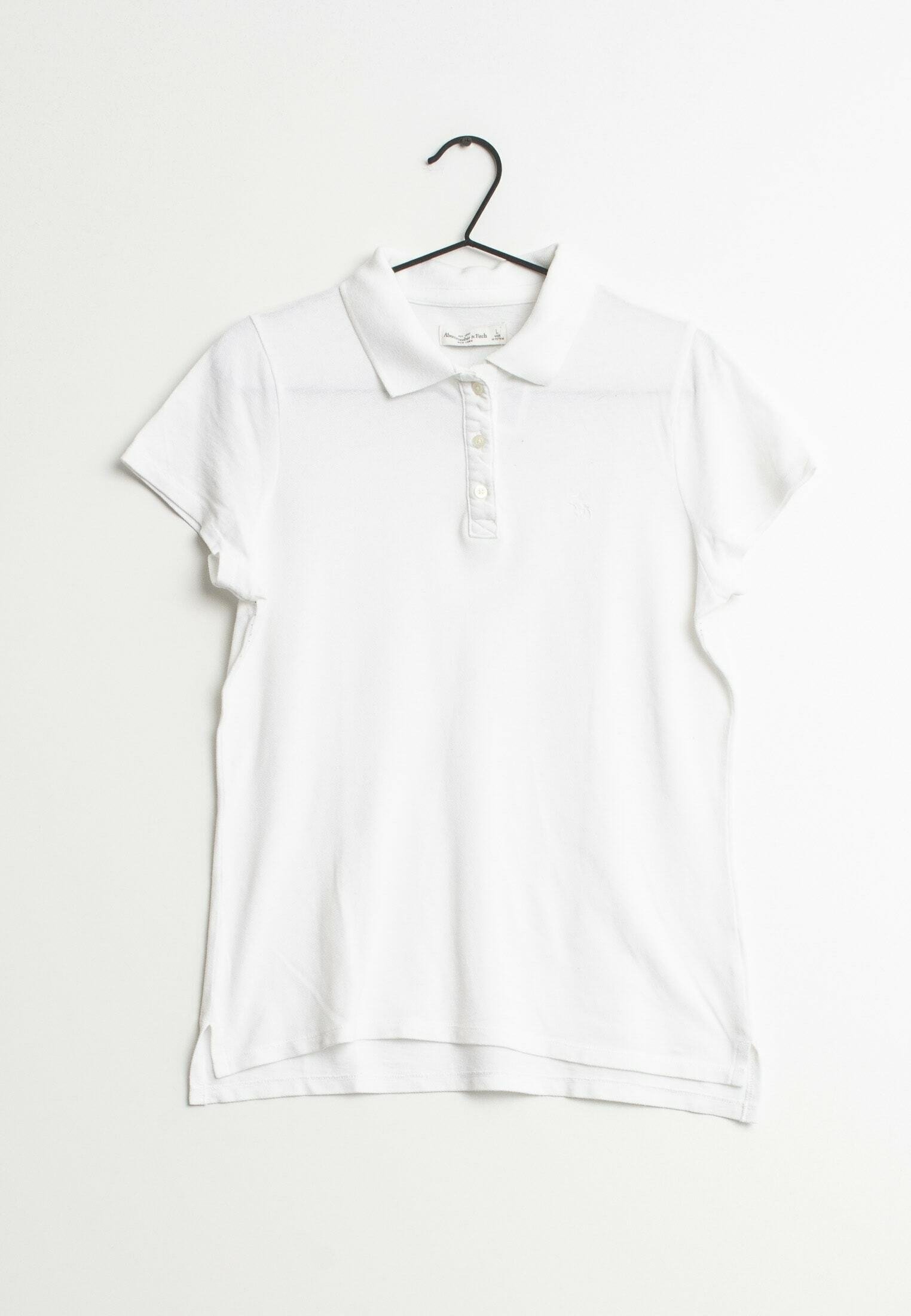 white abercrombie polo shirt
