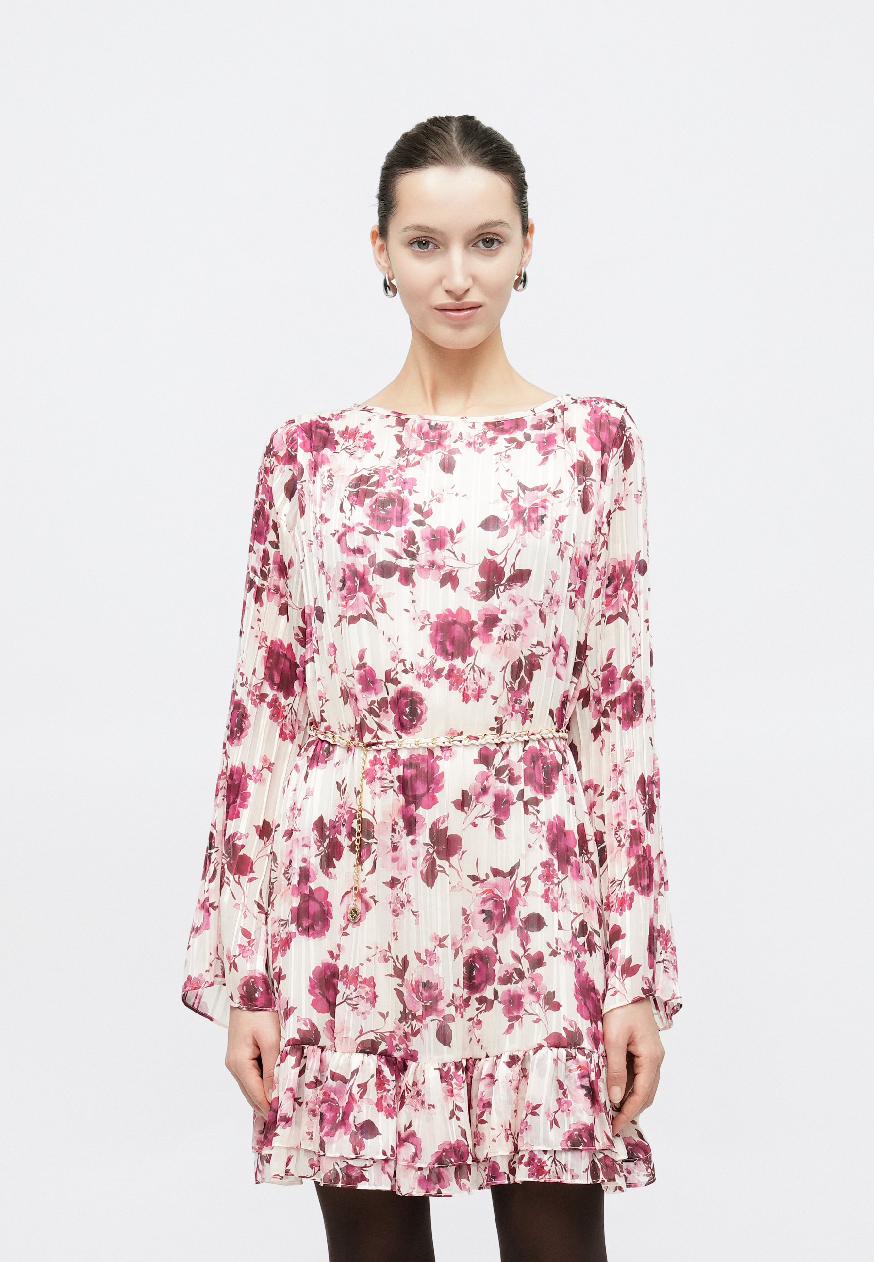 strapless open back dress Just A Guess Hot Pink Textured Dress  Shop the Mint