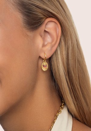 MEDALLION BUTTERFLY - Earrings - color oro