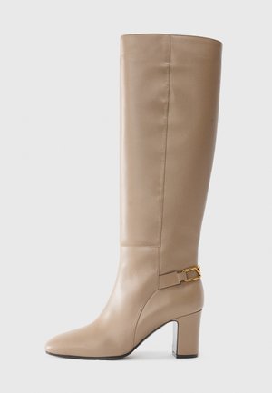 High heeled boots - taupe