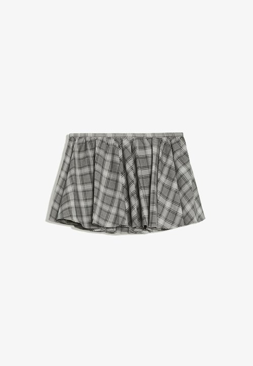 Bershka Mini a pieghe · grigio a quadri