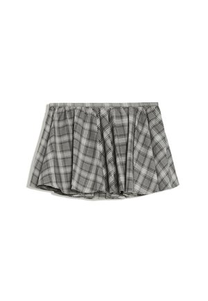 Bershka, MINI VOLUME SKIRT - A-line skirt - mottled dark grey