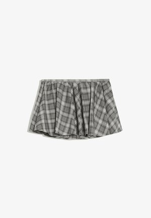 Bershka, MINI VOLUME SKIRT - A-line skirt - mottled dark grey
