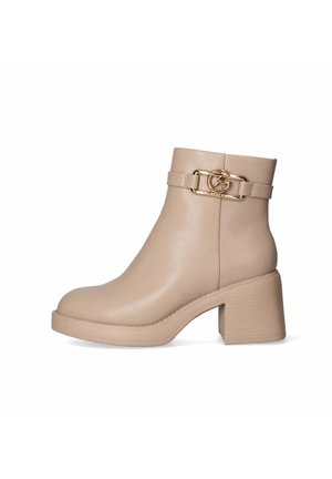 Stivaletti con plateau - beige