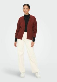 JDY JDYDINEA SOLID CARDIGAN  - Chaqueta de punto - burnt henna