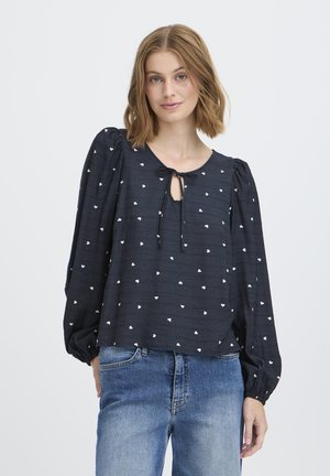 ELVA - Blusa - blue/white hearts