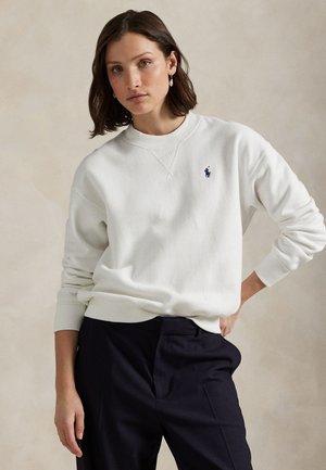 Polo Ralph Lauren CREW NECK - Bluză de molton - white
