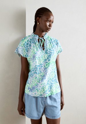 b.young FRILL - Blouse - blue mix
