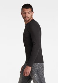 G-STAR BASE ROUND TEE - Ilgarankovis viršutinės dalies drabužis - black