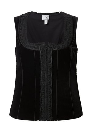 Ulla Popken SLIM, CARRÉE-AUSSCHNITT - Waistcoat - black