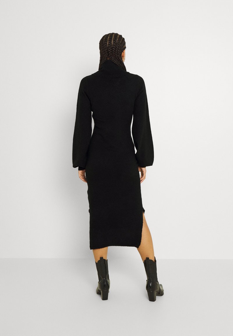 Damen Freizeitkleider | Glamorous SLOUCHY JUMPER DRESS WITH PUFF LONG SLEEVES ROLL Strickkleid black/schwarz - UW20993 Damen Freizeitkleider | Glamorous SLOUCHY JUMPER DRESS WITH PUFF LONG SLEEVES ROLL Strickkleid black/schwarz - UW20993