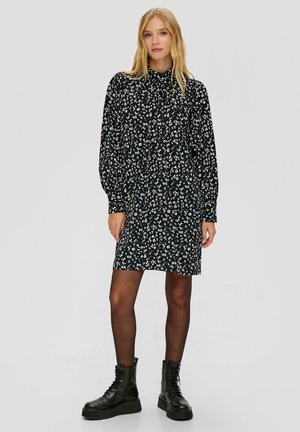 MIT RAFFUNG - Jurk - schwarz