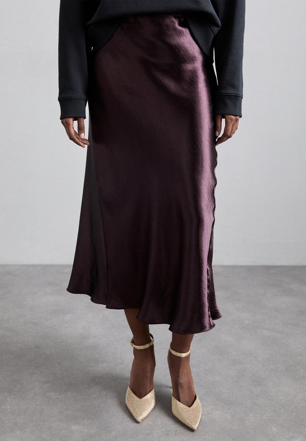 SKIRT - A-line skirt - deep garnet