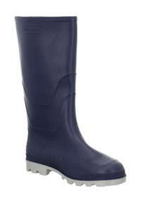 Marine rubberlaars met een afgeronde punt, een gestructureerde gripzool en een gevormde bovenkant. Beschikt over een gladde afwerking en een slipvaste uitvoering.