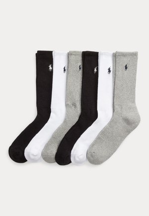 Polo Ralph Lauren CREW 6PK-CREW SOCK-6 PACK czarny