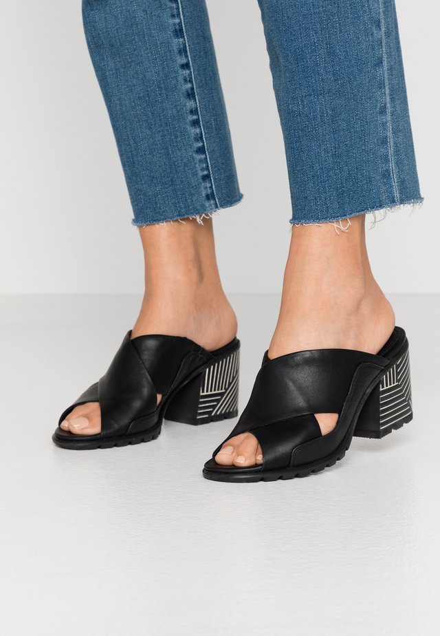 NADIA MULE - Muiltjes met hak - black