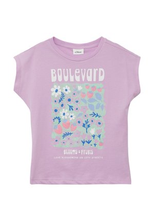 MIT GLITZER IN SHAPE - T-shirt print - flieder