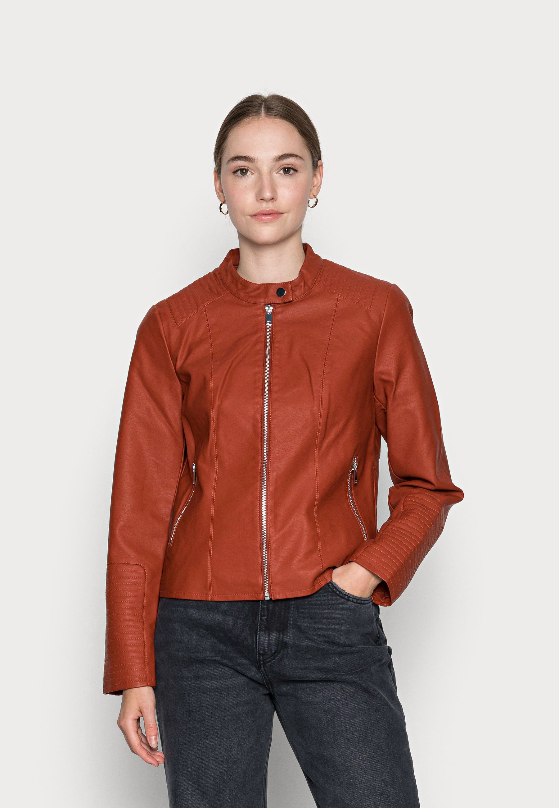 vila faux leather jacket