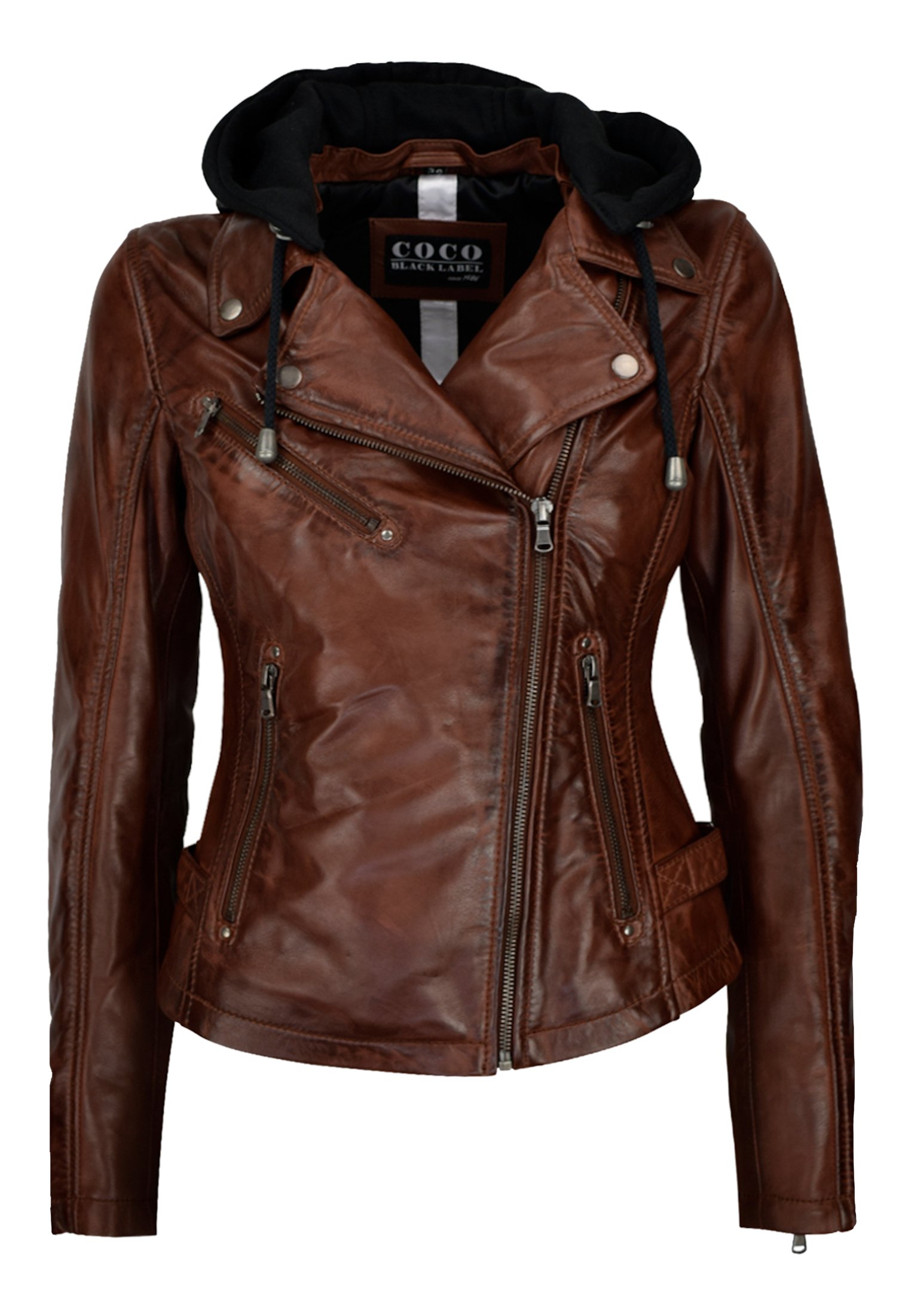 Coco Lederjacke Mokka Braun Braun Zalando De