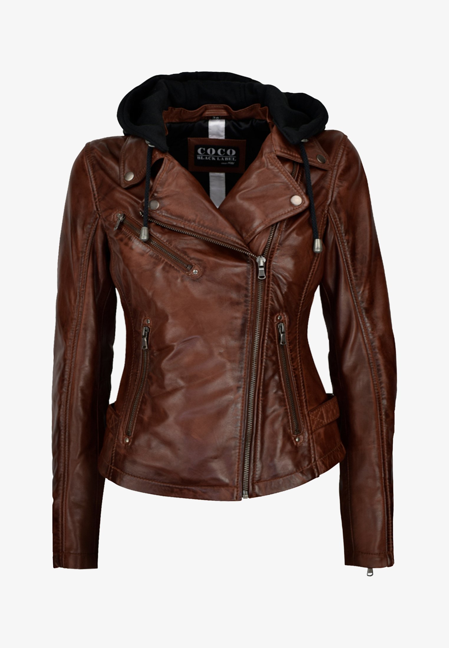 Coco Lederjacke Mokka Braun Braun Zalando De