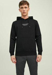 Jack & Jones PREMIUM - JPRBLUARCHIE HOOD - Huppari - black Pienoiskuva 1