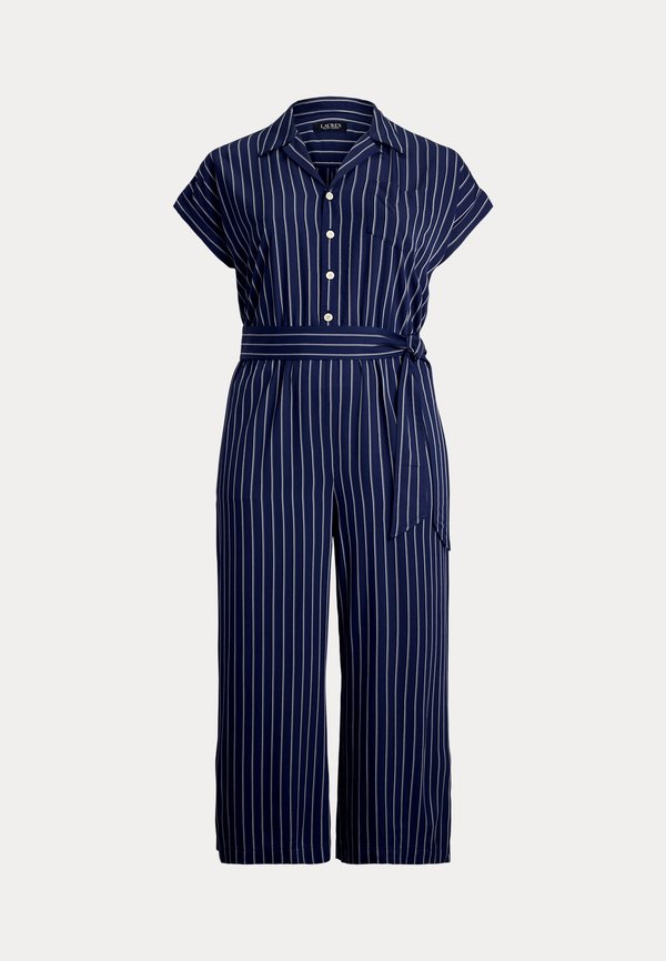 STRIPED BELTED TWILL WIDE-LEG JUMPSUIT - Jumpsuit4