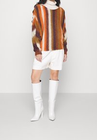 JDY Petite Strickpullover - dark red