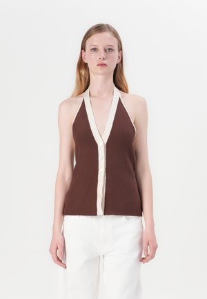 HALTER  - Top - brown