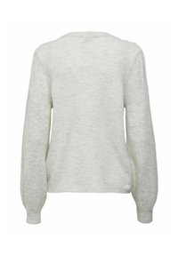 JDY JDYELANORA O NECK BUTTON - Neule - cloud dancer