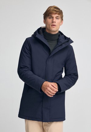 INNER PADDED PRINT HOODED VOGUEL - Wintermantel - navy