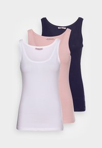 Não selecionado, dark blue/light pink/white